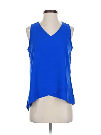 Pre-owned Unbranded Sleeveless Blouse In Blue