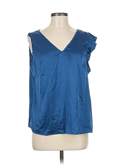 Pre-owned Unbranded Sleeveless Blouse In Blue