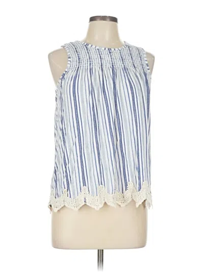 Pre-owned Unbranded Sleeveless Blouse In Blue