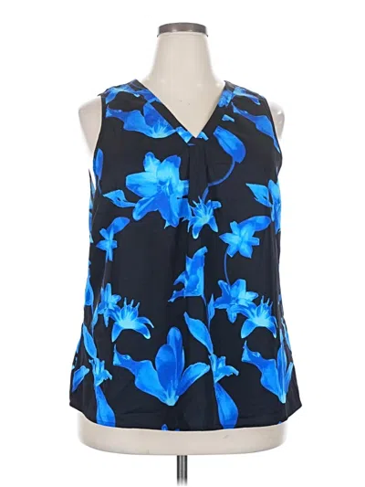 Pre-owned Unbranded Sleeveless Blouse In Blue