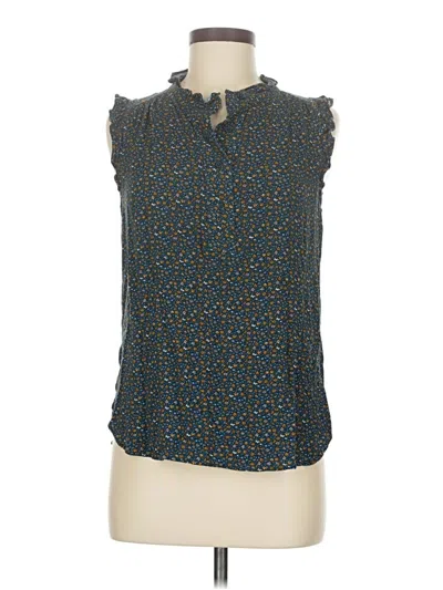 Pre-owned Unbranded Sleeveless Blouse In Blue