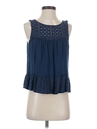 Pre-owned Unbranded Sleeveless Blouse In Blue