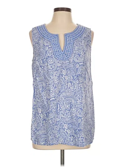 Pre-owned Unbranded Sleeveless Blouse In Blue