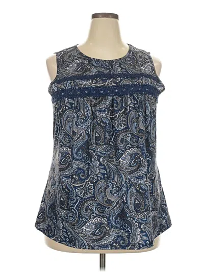 Pre-owned Unbranded Sleeveless Blouse In Blue