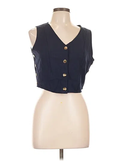 Pre-owned Unbranded Sleeveless Blouse In Blue
