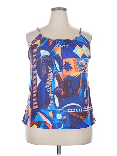 Pre-owned Unbranded Sleeveless Blouse In Blue