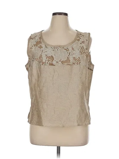 Pre-owned Unbranded Sleeveless Blouse In Brown