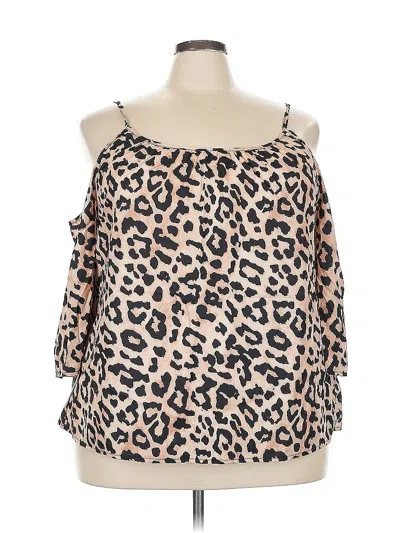 Pre-owned Unbranded Sleeveless Blouse In Brown