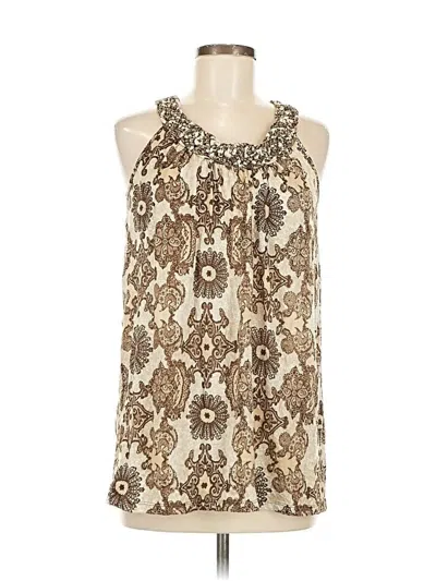 Pre-owned Unbranded Sleeveless Blouse In Brown