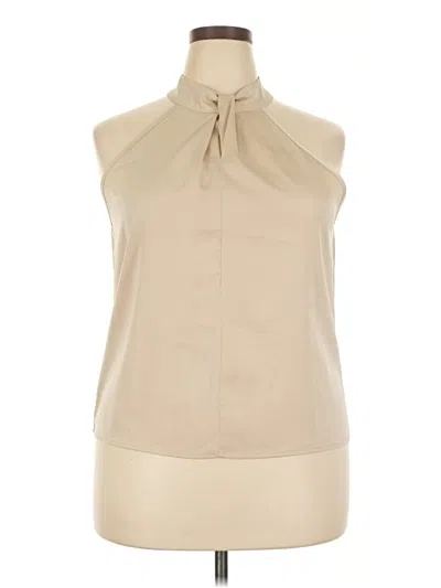 Pre-owned Unbranded Sleeveless Blouse In Brown