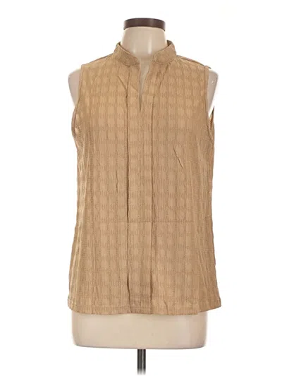 Unbranded Sleeveless Blouse In Brown