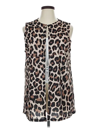 Pre-owned Unbranded Sleeveless Blouse In Brown