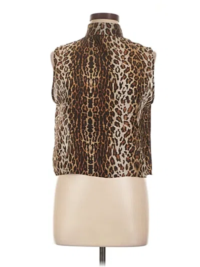 Pre-owned Unbranded Sleeveless Blouse In Brown
