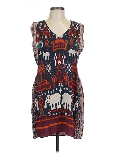 Pre-owned Unbranded Sleeveless Blouse In Burgundy