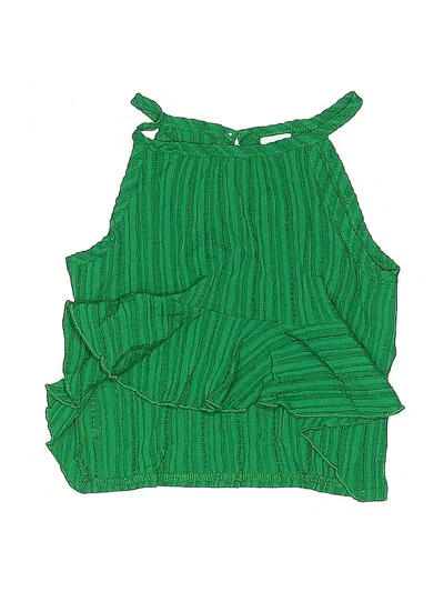 Pre-owned Unbranded Kids' Sleeveless Blouse In Green