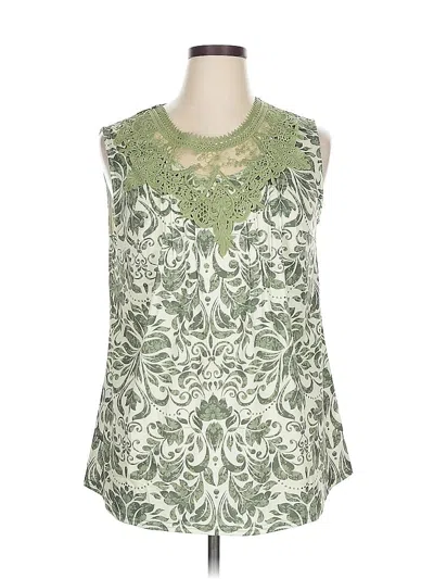 Pre-owned Unbranded Sleeveless Blouse In Green