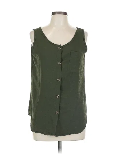 Pre-owned Unbranded Sleeveless Blouse In Green