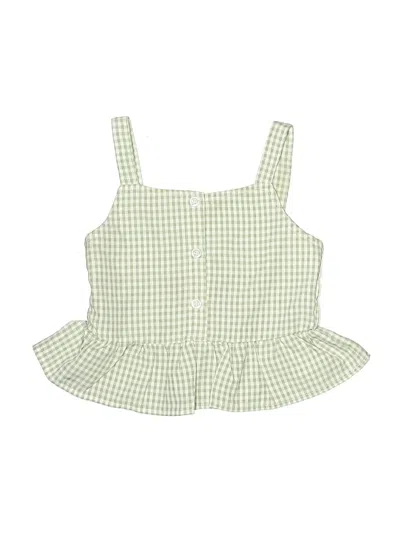 Pre-owned Unbranded Kids' Sleeveless Blouse In Green