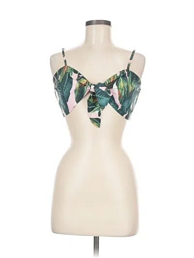 Pre-owned Unbranded Sleeveless Blouse In Green