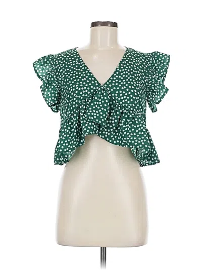 Pre-owned Unbranded Sleeveless Blouse In Green