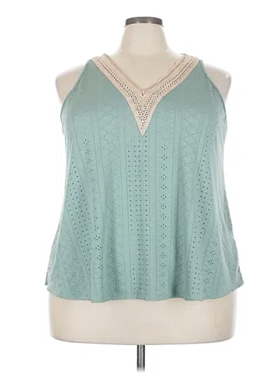 Pre-owned Unbranded Sleeveless Blouse In Green