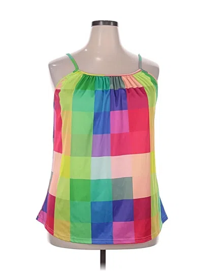 Pre-owned Unbranded Sleeveless Blouse In Green