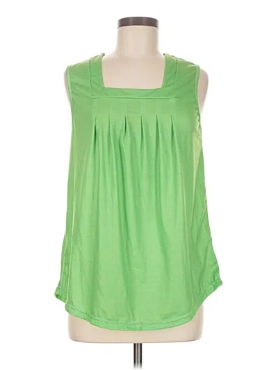 Pre-owned Unbranded Sleeveless Blouse In Green