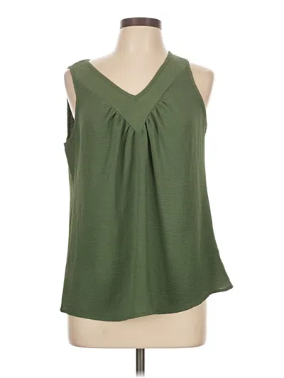 Pre-owned Unbranded Sleeveless Blouse In Green