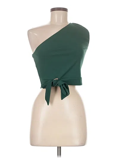 Pre-owned Unbranded Sleeveless Blouse In Green
