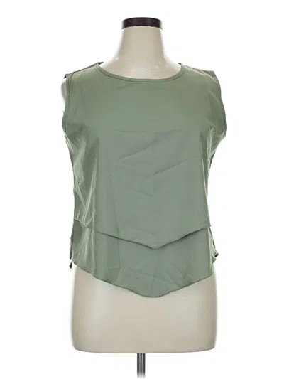 Pre-owned Unbranded Sleeveless Blouse In Green