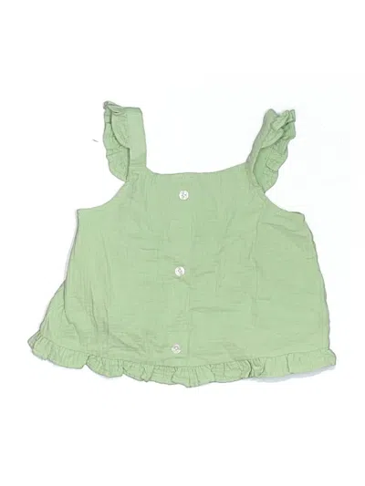 Pre-owned Unbranded Kids' Sleeveless Blouse In Green