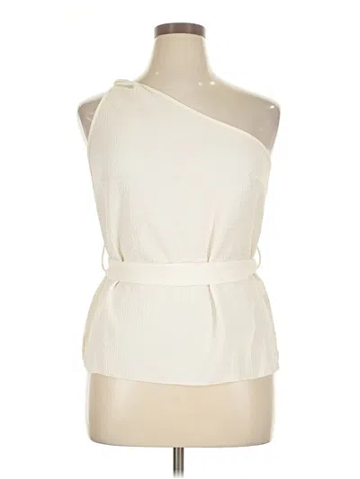 Pre-owned Unbranded Sleeveless Blouse In Ivory
