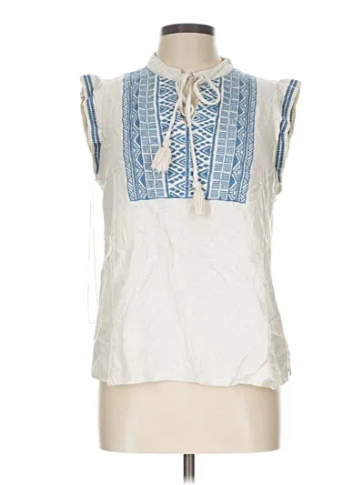 Pre-owned Unbranded Sleeveless Blouse In Ivory