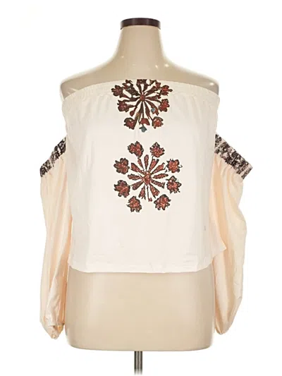 Pre-owned Unbranded Sleeveless Blouse In Ivory