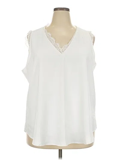 Pre-owned Unbranded Sleeveless Blouse In Ivory