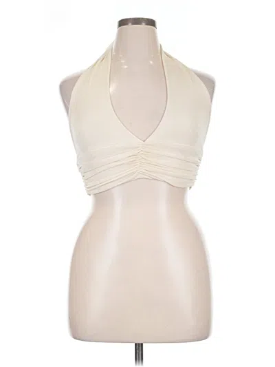 Pre-owned Unbranded Sleeveless Blouse In Ivory