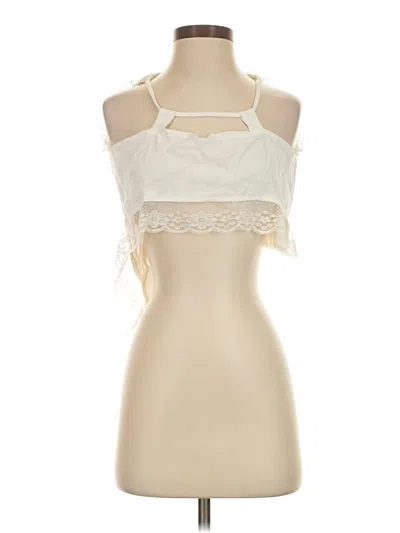 Pre-owned Unbranded Sleeveless Blouse In Ivory