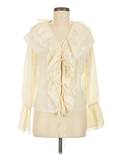 Pre-owned Unbranded Sleeveless Blouse In Ivory