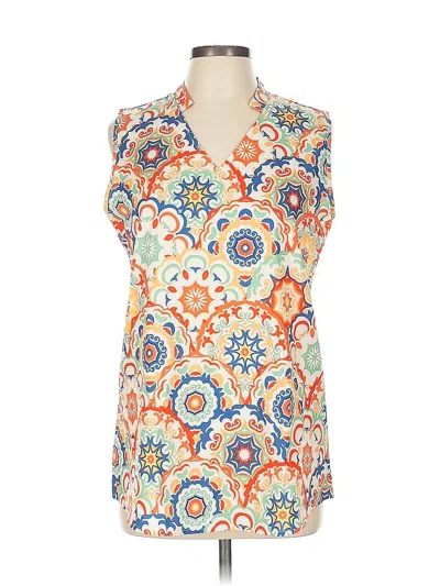 Pre-owned Unbranded Sleeveless Blouse In Orange