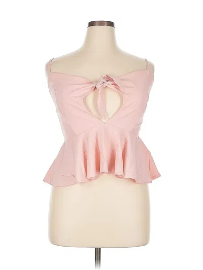 Pre-owned Unbranded Sleeveless Blouse In Pink