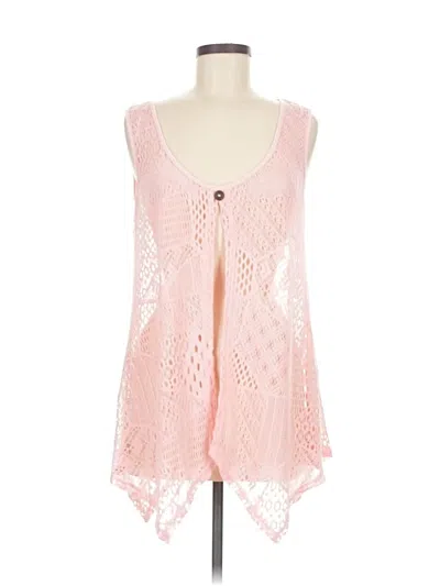 Pre-owned Unbranded Sleeveless Blouse In Pink