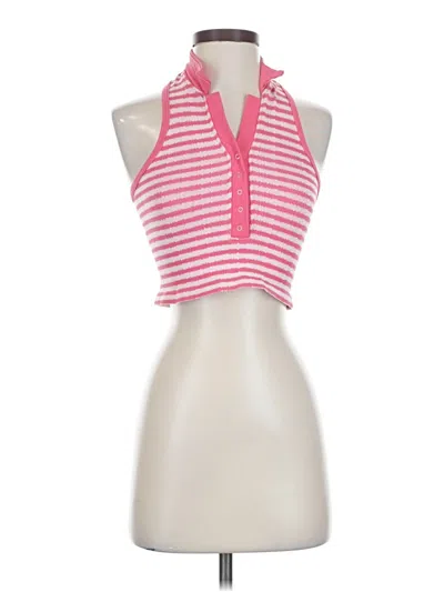 Pre-owned Unbranded Sleeveless Blouse In Pink