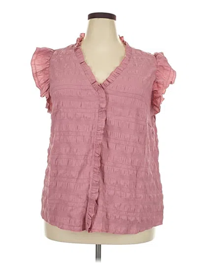 Pre-owned Unbranded Sleeveless Blouse In Pink