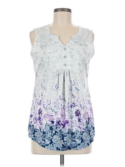Pre-owned Unbranded Sleeveless Blouse In Purple