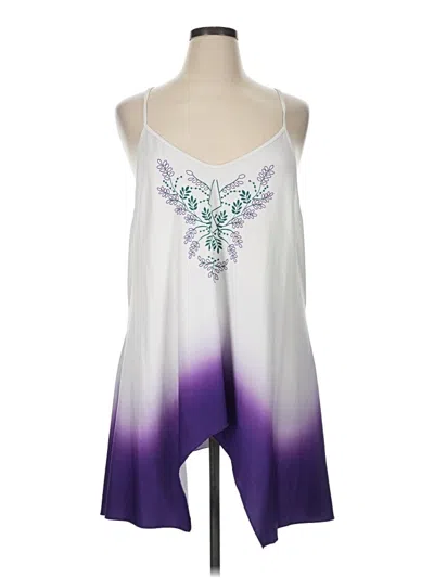 Pre-owned Unbranded Sleeveless Blouse In Purple