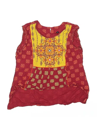 Pre-owned Unbranded Kids' Sleeveless Blouse In Red
