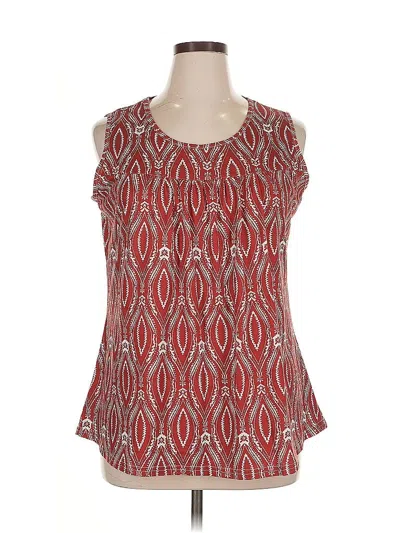 Pre-owned Unbranded Sleeveless Blouse In Red