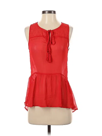 Pre-owned Unbranded Sleeveless Blouse In Red