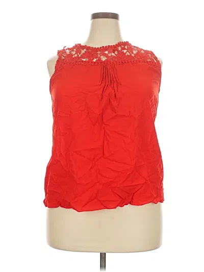 Pre-owned Unbranded Sleeveless Blouse In Red