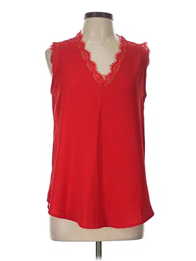 Pre-owned Unbranded Sleeveless Blouse In Red